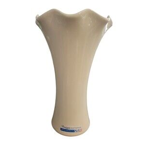 NEW Vintage 12" Haeger Glossy Ivory Cream Vase Modernist Deco